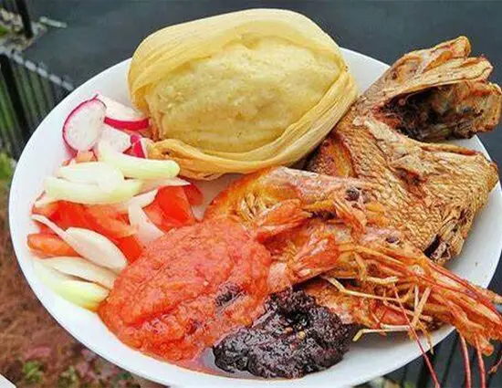 Kenkey and Fried Fish