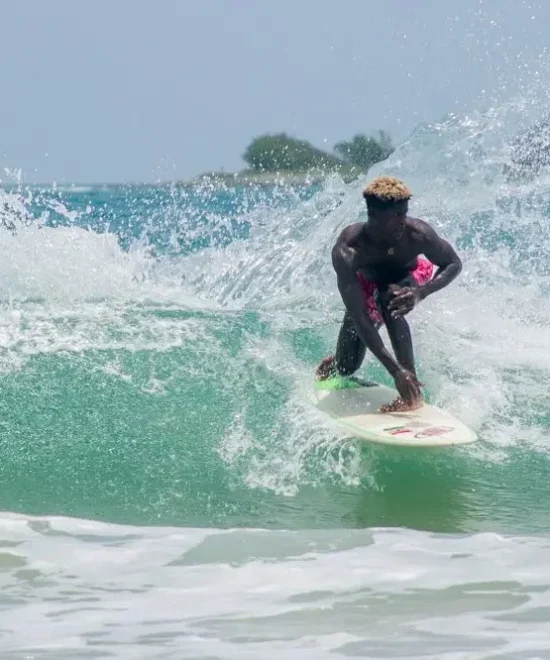 Surfing At Busua