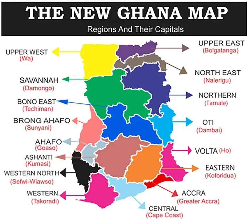 map of ghana